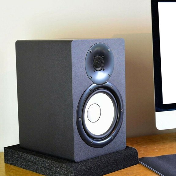 HONMEET 2Pcs Black Speaker Isolation Pads for 10 Inch Subwoofer with Shock Absorption Acoustic Support