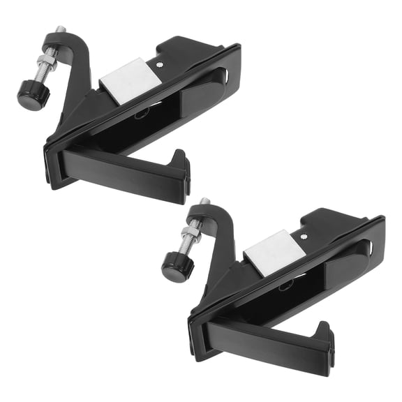 HONMEET 2Pcs Black Zinc Alloy Compression Latch Lock for Cabinet Flush Mount Trigger Latch for Electrical Enclosure