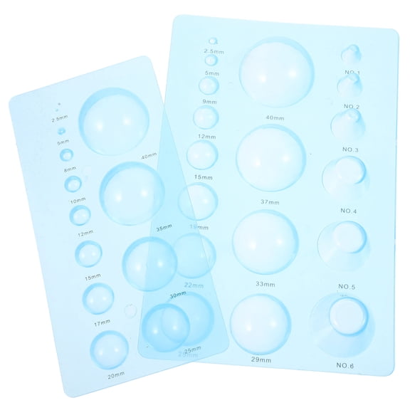 HONMEET 2-Pack Plastic Clay Molds for Crafts, Half Sphere Round Modeling Tools for Art Projects