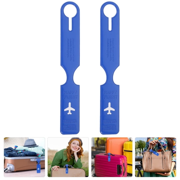 HONMEET 2-Pack Suitcase Identifier Tags, PVC Travel Luggage Markers, Lightweight and Easy to Spot