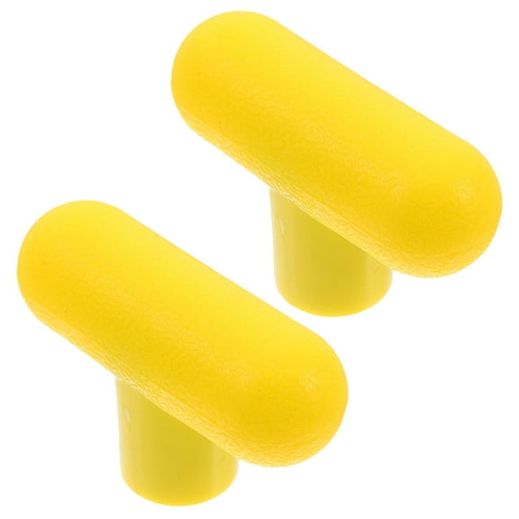 HONMEET 2-Pack Gym Cable Handles with Knob Pin, Yellow Fitness Equipment Grips for Strength Training