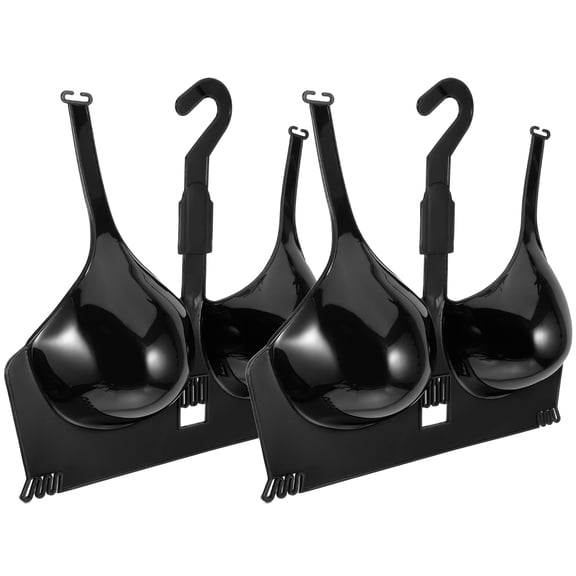 HONMEET Clothing Mannequin Bra Mannequin Stand Black Plastic 2Pcs