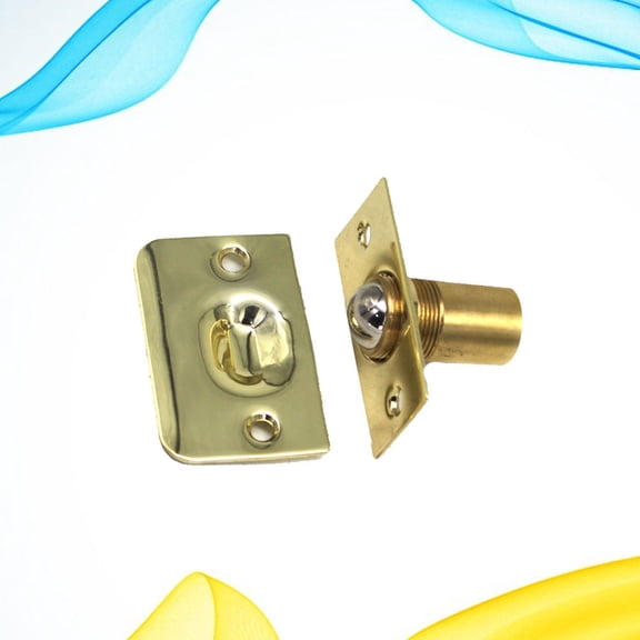 HONMEET 2Pcs Brass Door Latch Catcher Golden Ball Catch Spring Touch Lock for Home Cabinets