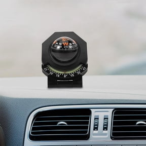 HONMEET 2Pcs Car Compass Dashboard Mount Black with Inclinometer Accurate Direction Guide for Vehicles and Boats