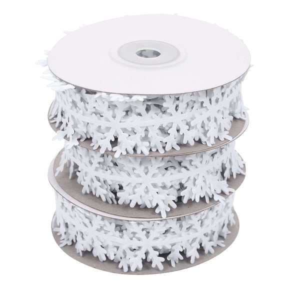 HONMEET 2pcs Christmas Packing Twine White Non-Woven Fabric Holiday Wrapping String Decoration