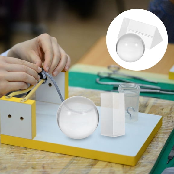 HONMEET 2-Pack Clear Optical Crystal Prisms for School Science Experiments, Creative Photo Displays, and Educational Use