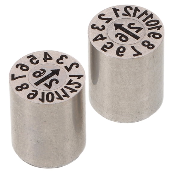 HONMEET 2-Pack Compact Steel Adjustable Date Stamper for Manual Numbering and Date Marking, Office and Business Tool