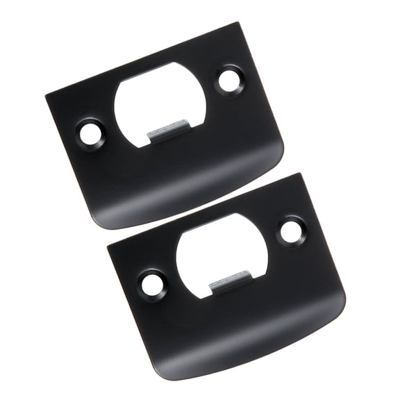 HONMEET 2-Pack D-Shaped Stainless Steel Door Lock Strike Plates with Large Hole for Commercial Door Installation