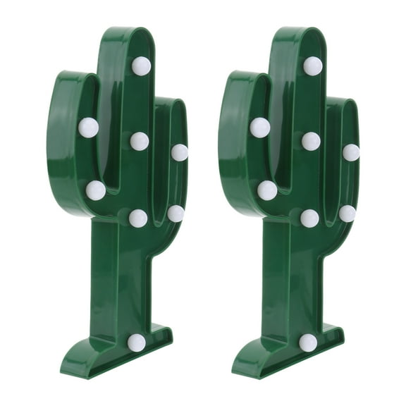 HONMEET Cactus Styled Lamp Premium PVC Material Unique Chic Bedside Light 2Pcs