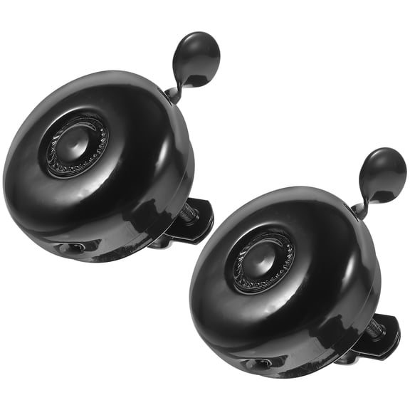 HONMEET Professional Bike Bell Set, Black , 2 Pieces, Safety Bells for Adult and Crafts
