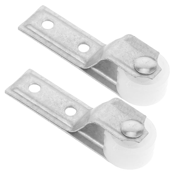 HONMEET 2-Pack Round Metal Door Track Pulleys for Home Use, Easy Installation, Smooth and Quiet
