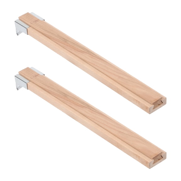 HONMEET 2Pcs Solid Wood Drawer Track Guides Center Mount Light Yellow Color