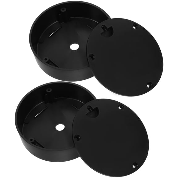 HONMEET 2Pcs Durable Black Quartz Clock Mechanism Box with Waterproof Design for Wall Clocks