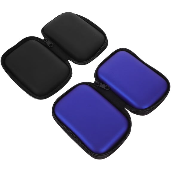 HONMEET 2Pcs Travel Earphone Case Compact Portable Storage Bag for Headphone and Data Cables