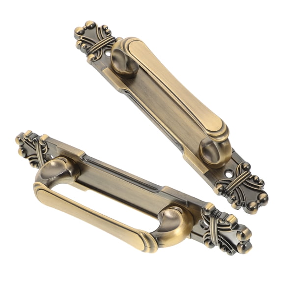 HONMEET 2Pcs Barn Door Pull Handles in Golden Antique Metal for Closet Garage Shed Doors