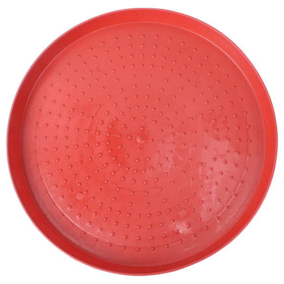 HONMEET 2Pcs Feeding Pan for Chickens Plastic Red Anti-slip Bottom Duck Food Tray