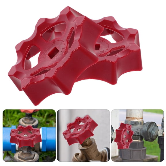 HONMEET 2Pcs Red Plastic Spigot Handles with 7Mm re Hole for Outdoor Faucet Gate Valve Replacement