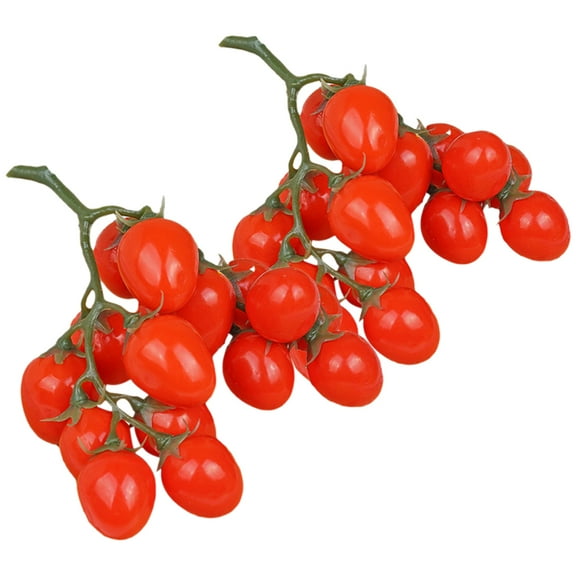 HONMEET Artificial Cherry Tomatoes Model Red Foam 2pcs