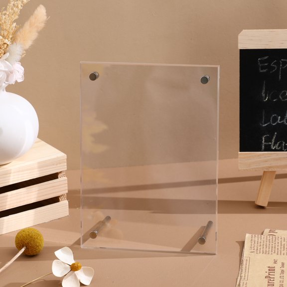 HONMEET 2Pcs Frameless Acrylic Picture Frame Lightweight Tabletop Display for Home Decoration