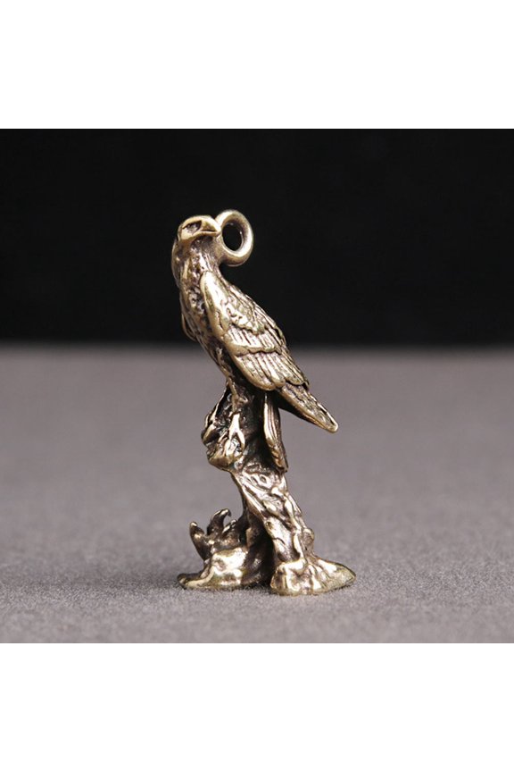 2-Pack Brass Key Pendants with Fine Craftsmanship, Golden Color Keychain Ornaments for Hanging and Decoration