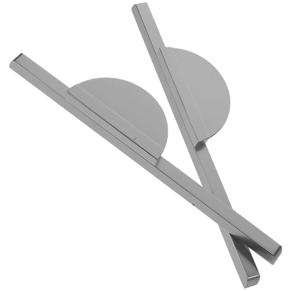 HONMEET 2-Pack Grey Aluminum Alloy Half Moon Drawer Pulls, Modern Dresser Handles for Home, Kitchen, Cabinet, Furniture