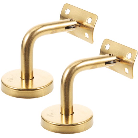 HONMEET 2-Pack Stair Rail Brackets Handrail Support for Secure Staircase Installation and Rail Mounting