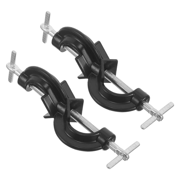 HONMEET 2-Pack Heavy Duty Adjustable Lab Cross Clamps for Test Tubes, Black Alloy Metal Laboratory Equipment