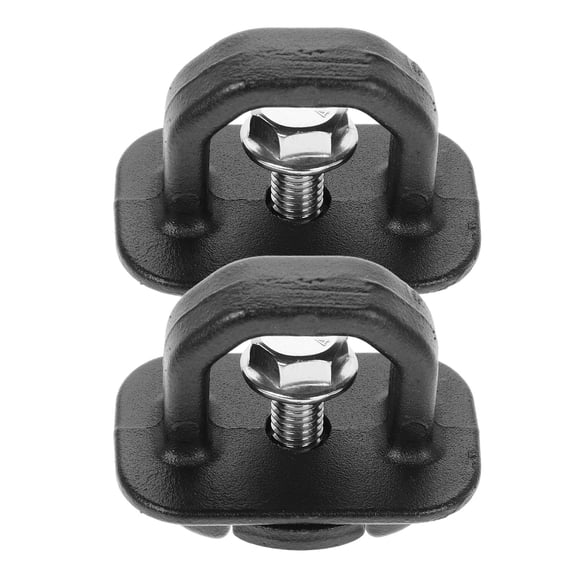 HONMEET 2Pcs Heavy Duty Truck Bed Tie Down Anchors Universal Fit Cargo Tie Down Hooks Black