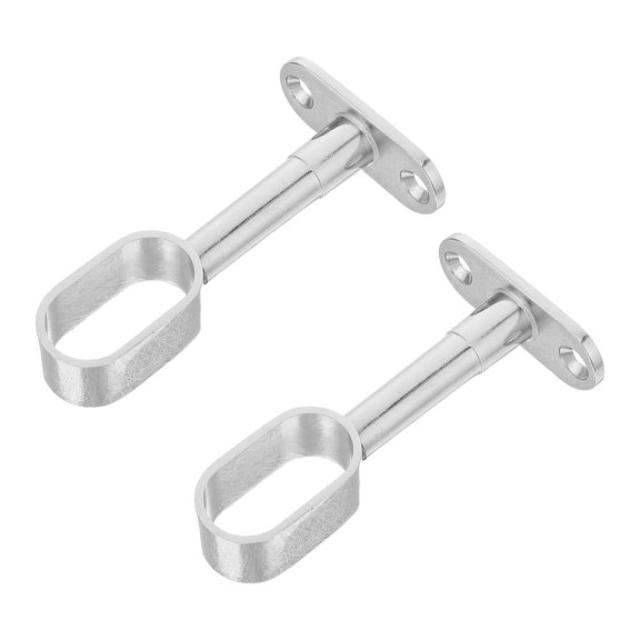 HONMEET 2Pcs Height Adjustable Stainless Steel Closet Rod Brackets with Quick Lock for Closet Rod Mounting