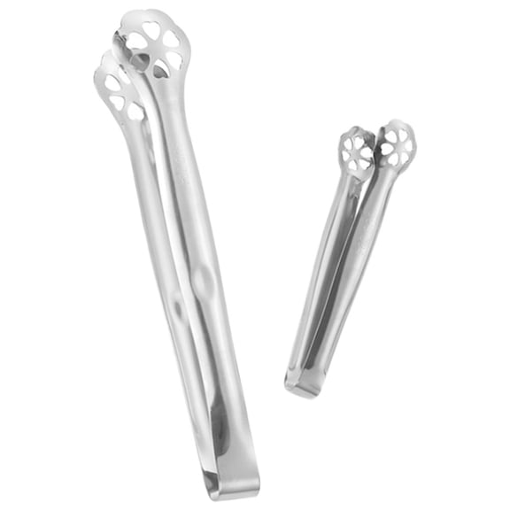 HONMEET Set of 2 Stainless Steel Bread Serving Tongs, Kitchen Utensils for Easy and Food Handling