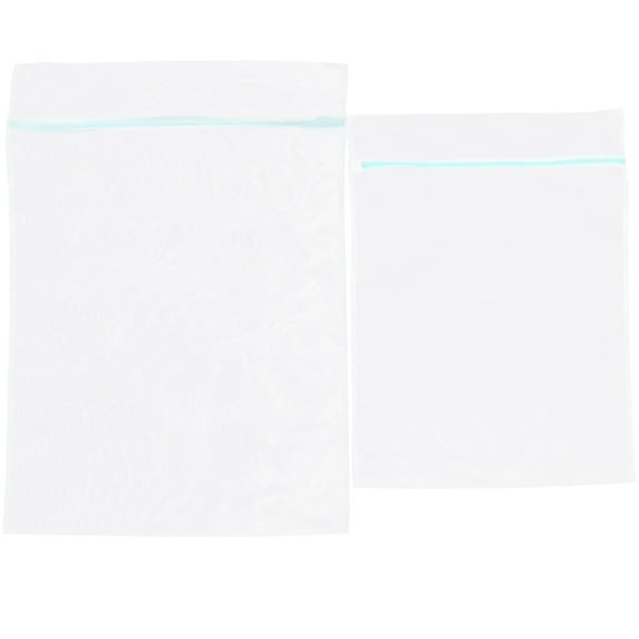 HONMEET 2-Pack Shoe Laundry Bags for Washing Machine, White Polyester Mesh Shoe Wash Bags for Gentle Cleaning