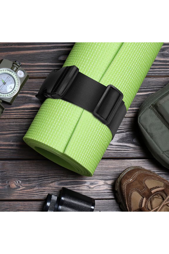2Pcs Multi Functional Black Nylon Luggage Straps for Suitcase and Outdoor Use