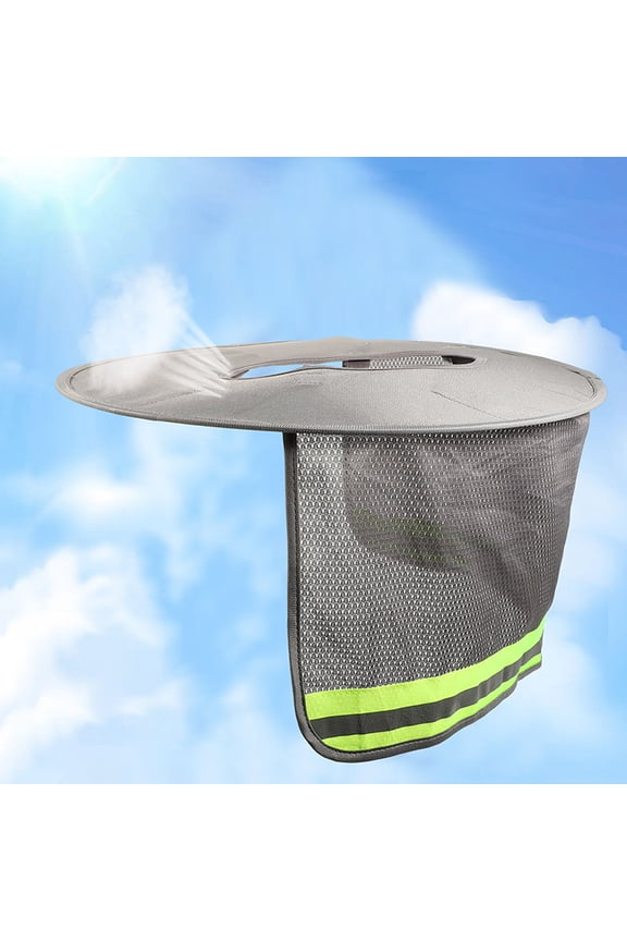 2-Pack Lightweight Hard Hat Neck Shade with Reflective Strip, Sun Visor for Construction Safety and Outdoor Work