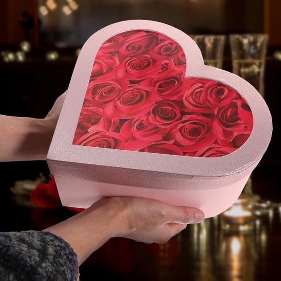 HONMEET 2-Pack Floral Boxes, Romantic Paper Flower Packaging for Bouquets, Arrangements, and Special Flower Presentations