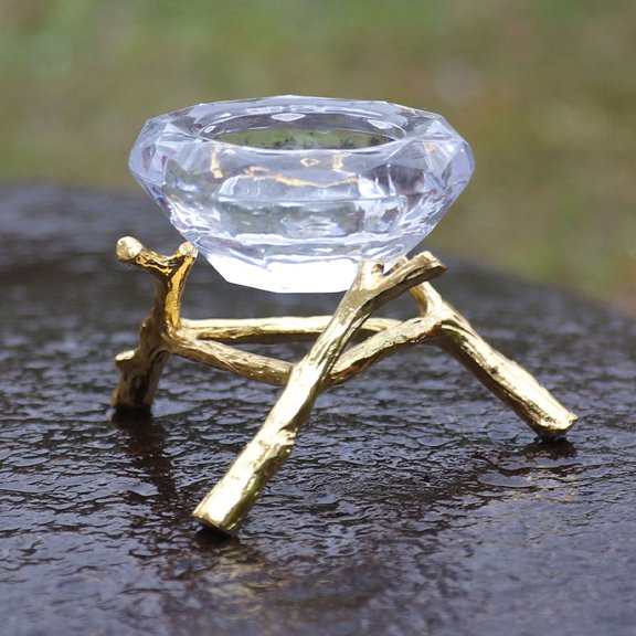 HONMEET 2Pcs Metal Crystal Ball Holding Rack Simple and Classic Design for Photography Prop