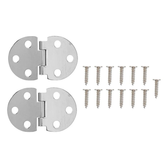 HONMEET 2-Pack Metal Cabinet Door Hinges, Kitchen Cabinet Hardware Attachments, Simple Design