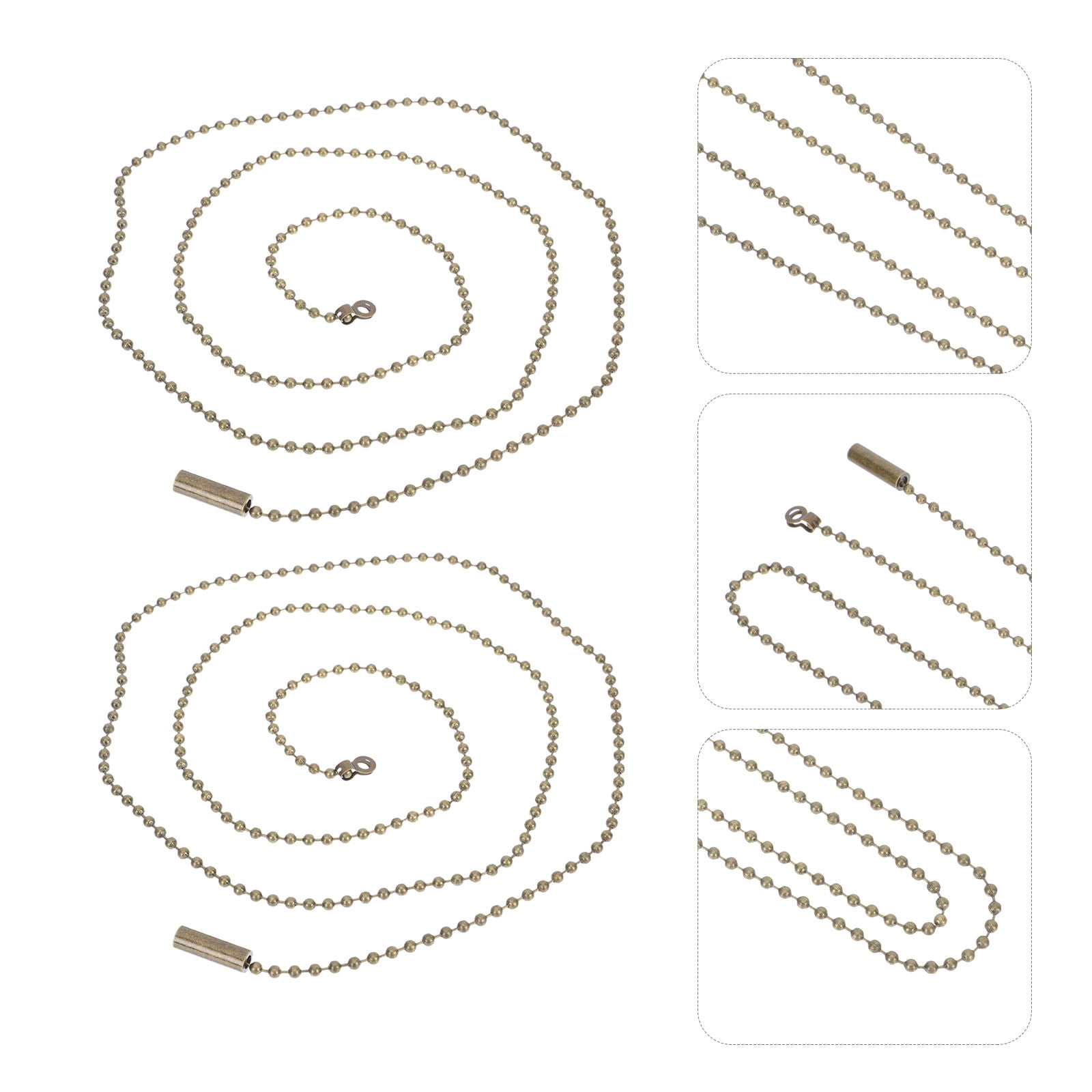 HONMEET 2Pcs Metal Pull Chain for Ceiling Fan and Decorators 100x1.9Cm ...