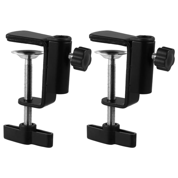 HONMEET Adjustable Compact Metal Microphone Stand Holder with Protective Screw, Desktop Mount, 2-Pack for Studio and Podcast Use