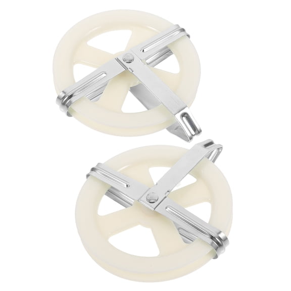 HONMEET 2-Pack Colorful Plastic Clothesline Pulley with Wire Rope for Outdoor Balcony, Garden, Laundry Hanging Use