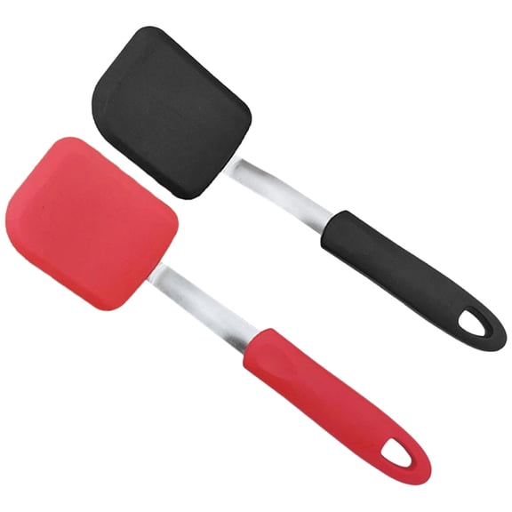 HONMEET 2Pcs Multi Function Silicone Spatulas for Wok and Pancake Cooking with Hanging Hook