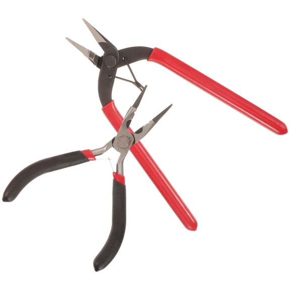 HONMEET 2Pcs Multi Functional Jewelry Hand Tool Set Assorted Color Wire Wrapping and Cutting Pliers