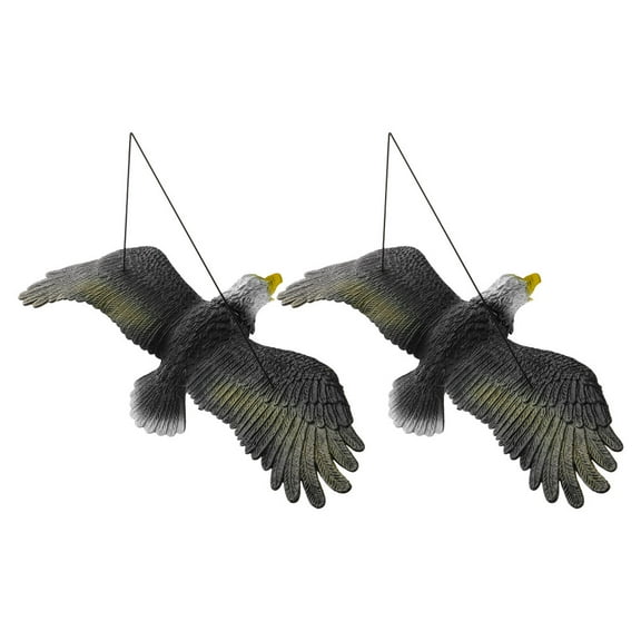 HONMEET 2Pcs PVC Bird Statues For Outdoor Garden And Festive Holiday Decor