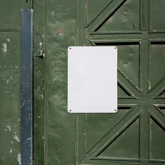 HONMEET 2-Pack Plated Metal Sign Blanks for Sublimation, Custom Metal Plates for Signage