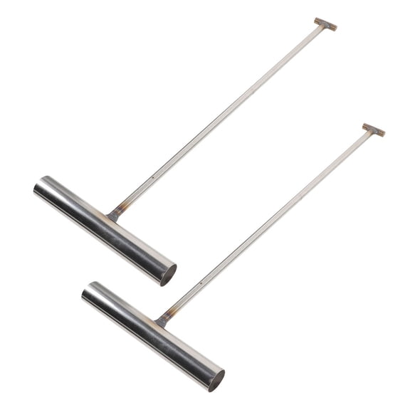 HONMEET 2-Pack Plated Metal Manhole Pull Hooks Ergonomic Design for Lifting Sewer Covers Utility Doors