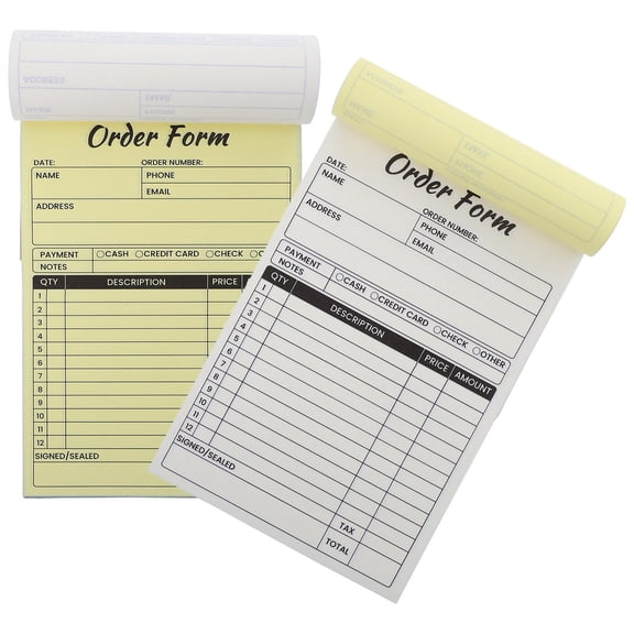HONMEET 2Pcs Bill of Sale Receipt Book with Copies for Small Business Efficient Order and Payment Management