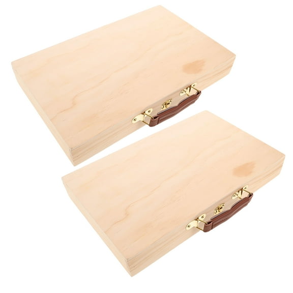 HONMEET Oil Painting Tool Box Set, Lightweight Wood Construction, 2 Pieces for Artists and Painters