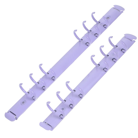 HONMEET 2Pcs Purple Metal Notebook Binder Mechanism for Easy Page Adding and Removing