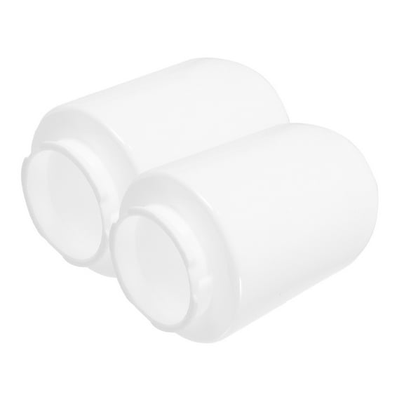 HONMEET 2Pcs White Outdoor Patio Light Fixture Lamp Post Cover with Glare Reduction for Garden