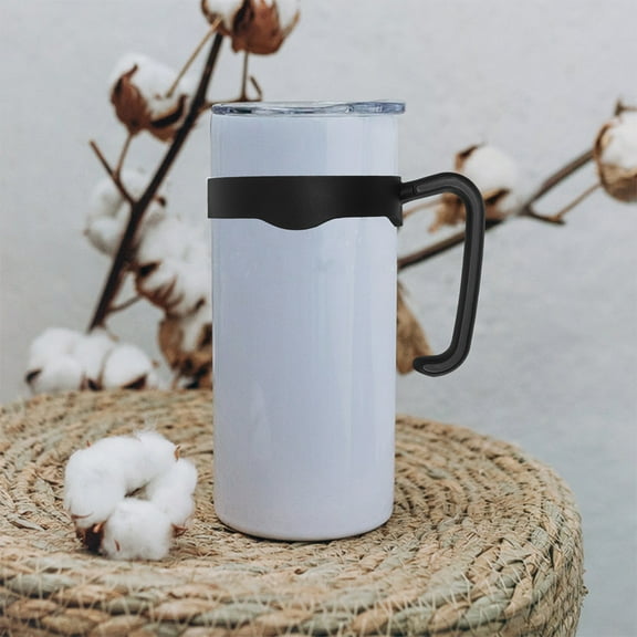 HONMEET 2Pcs Precision Engineered Black Plastic Travel Mug Handle Compatible with 20Oz Cups for Home