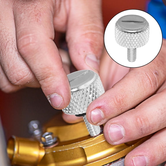 HONMEET 2Pcs Quick Release Rear Seat Bolts for Motorcycle Secure Connection Silver Alloy